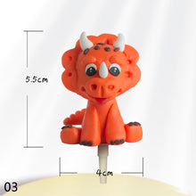 Load image into Gallery viewer, 3D Dinosaur Cake Topper Cartoon Kids Birthday Cake Decoration Party Favors Supplies Boys Toy Love gifts Cute Figure Ornaments
