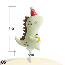 Load image into Gallery viewer, 3D Dinosaur Cake Topper Cartoon Kids Birthday Cake Decoration Party Favors Supplies Boys Toy Love gifts Cute Figure Ornaments
