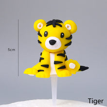 Load image into Gallery viewer, 3D Dinosaur Cake Topper Cartoon Animals Kids Birthday Cake Decoration Party Favors Supplies Boys Toy Love gifts Cute Figure Ornaments
