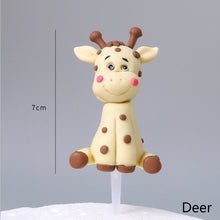 Load image into Gallery viewer, 3D Dinosaur Cake Topper Cartoon Animals Kids Birthday Cake Decoration Party Favors Supplies Boys Toy Love gifts Cute Figure Ornaments
