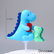 Load image into Gallery viewer, 3D Dinosaur Cake Topper Cartoon Animals Kids Birthday Cake Decoration Party Favors Supplies Boys Toy Love gifts Cute Figure Ornaments
