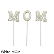 Load image into Gallery viewer, Mother’s Birthday Cake Topper Decoration Mother's Day Cake Topper Decoration I Love Mom Bithday Cupcake Toppers
