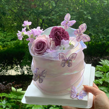 Load image into Gallery viewer, 5pcs Butterfly Cake Decoration Embroidery Butterfly Cake Topper Romantic Valentine's Day Baking Decoration Supplies
