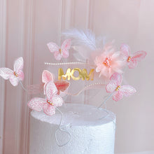 Load image into Gallery viewer, 5pcs Butterfly Cake Decoration Embroidery Butterfly Cake Topper Romantic Valentine's Day Baking Decoration Supplies
