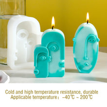 Load image into Gallery viewer, DIY Design Face Silicone Candle Mold Abstract Face Carving Art Aromatherapy Plaster Home Decoration Mold Wedding Gift

