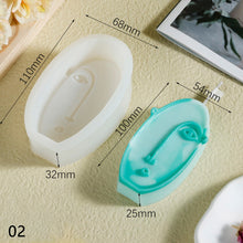 Load image into Gallery viewer, DIY Design Face Silicone Candle Mold Abstract Face Carving Art Aromatherapy Plaster Home Decoration Mold Wedding Gift
