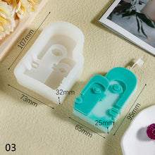 Load image into Gallery viewer, DIY Design Face Silicone Candle Mold Abstract Face Carving Art Aromatherapy Plaster Home Decoration Mold Wedding Gift

