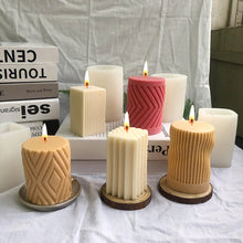 Load image into Gallery viewer, DIY Geometry Silicone Candle Mold Carving Art Aromatherapy Plaster Home Decoration Mold Wedding Gift
