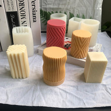 Load image into Gallery viewer, DIY Geometry Silicone Candle Mold Carving Art Aromatherapy Plaster Home Decoration Mold Wedding Gift
