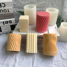 Load image into Gallery viewer, DIY Geometry Silicone Candle Mold Carving Art Aromatherapy Plaster Home Decoration Mold Wedding Gift
