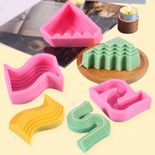 Load image into Gallery viewer, DIY Geometry Silicone Candle Mold Carving Art Aromatherapy Plaster Home Decoration Mold Wedding Gift
