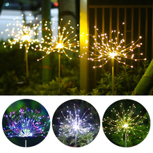 Load image into Gallery viewer, Firework Solar Light 90/120/150 LED Fireworks Lamp Solar Powered Waterproof Outdoor Garden Light Lawn Automatic Lamp
