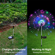 Load image into Gallery viewer, Firework Solar Light 90/120/150 LED Fireworks Lamp Solar Powered Waterproof Outdoor Garden Light Lawn Automatic Lamp
