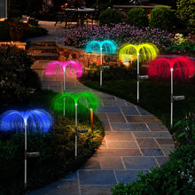 Load image into Gallery viewer, Jellyfish Shape Solar Light Fireworks Lamp Solar Powered Waterproof Outdoor Garden Light Lawn Automatic Lamp
