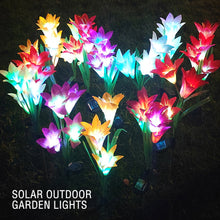 Load image into Gallery viewer, Lily Flowers Solar Light LED Fireworks Lamp Solar Powered Waterproof Outdoor Garden Light Lawn Automatic Lamp
