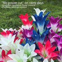 Load image into Gallery viewer, Lily Flowers Solar Light LED Fireworks Lamp Solar Powered Waterproof Outdoor Garden Light Lawn Automatic Lamp
