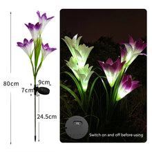 Load image into Gallery viewer, Lily Flowers Solar Light LED Fireworks Lamp Solar Powered Waterproof Outdoor Garden Light Lawn Automatic Lamp
