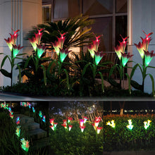 Load image into Gallery viewer, Lily Flowers Solar Light LED Fireworks Lamp Solar Powered Waterproof Outdoor Garden Light Lawn Automatic Lamp
