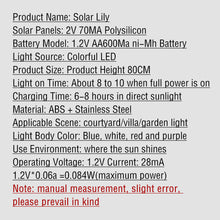 Load image into Gallery viewer, Lily Flowers Solar Light LED Fireworks Lamp Solar Powered Waterproof Outdoor Garden Light Lawn Automatic Lamp
