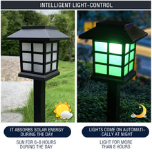 Load image into Gallery viewer, 2Pcs Solar Lights with House Shape LED Lamp Solar Powered Waterproof Outdoor Garden Light Lawn Automatic Lamp

