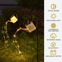 Load image into Gallery viewer, Watering Can Solar Light LED Fireworks Lamp Solar Powered Waterproof Outdoor Garden Light Lawn Automatic Lamp
