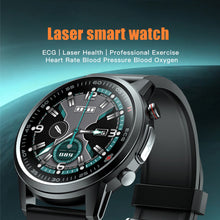 Load image into Gallery viewer, Laser Treatment Smartwatch Real ECG Body Temperature Blood Pressure Heart Rate Waterproof Smart Watch for Men Women F800
