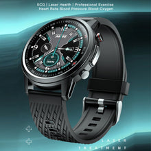Load image into Gallery viewer, Laser Treatment Smartwatch Real ECG Body Temperature Blood Pressure Heart Rate Waterproof Smart Watch for Men Women F800
