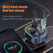Load image into Gallery viewer, Car FM Transmitter Car MP3 Player Type C PD 20W USB QC3.0 Fast Charging Car Charger Handsfree Bluetooth 5.0 FM Modulator
