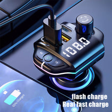 Load image into Gallery viewer, Fm Transmitter Car Bluetooth A10 Colorful Atmosphere Light FM Transmitter BT 5.0 Car Charging MP3 Player
