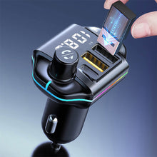 Load image into Gallery viewer, Fm Transmitter Car Bluetooth A10 Colorful Atmosphere Light FM Transmitter BT 5.0 Car Charging MP3 Player
