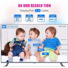 Load image into Gallery viewer, Displayport Cable DP to DP Cable 8K Display Port Adapter for apple tv box xbox series x Projectors
