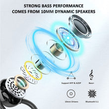 Load image into Gallery viewer, Bluetooth 5.1 TWS Wireless Earphones Sports Waterproof Earbuds Stereo 9D Bass Headsets Touch Control Earphones With Microphone
