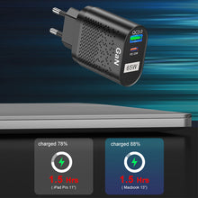 Load image into Gallery viewer, Gallium Nitride USB Charger PD Smart Fast Charging Cell Phone Charging Head QC3.0 Laptop Universal Quick Gan Charging Source
