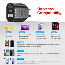 Load image into Gallery viewer, Gallium Nitride USB Charger PD Smart Fast Charging Cell Phone Charging Head QC3.0 Laptop Universal Quick Gan Charging Source
