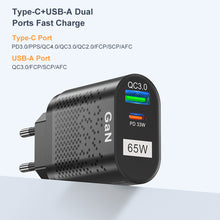 Load image into Gallery viewer, Gallium Nitride USB Charger PD Smart Fast Charging Cell Phone Charging Head QC3.0 Laptop Universal Quick Gan Charging Source
