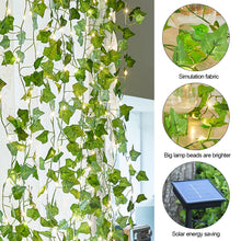 Load image into Gallery viewer, Ivy Vine Solar Fairy Lights String 5m/10m 100LED Garden Green Leaf Garland Lights 8 Mode Flashing Party Outdoor Wedding Hanging Lights Solar Powered
