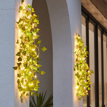Load image into Gallery viewer, Ivy Vine Solar Fairy Lights String 5m/10m 100LED Garden Green Leaf Garland Lights 8 Mode Flashing Party Outdoor Wedding Hanging Lights Solar Powered
