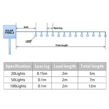 Load image into Gallery viewer, Holiday Ball Solar Fairy Lights String 5m/10m Garden Garland Lights 8 Mode Flashing Christmas Party Outdoor Hanging Lights Solar Powered
