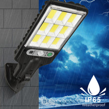 Load image into Gallery viewer, 108COB Solar Street Lights Outdoor Solar Lamp Waterproof Motion Sensor 3 Light Mode Security Lighting for Garden Patio Path Yard
