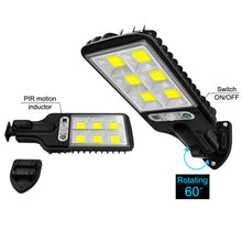 Load image into Gallery viewer, 108COB Solar Street Lights Outdoor Solar Lamp Waterproof Motion Sensor 3 Light Mode Security Lighting for Garden Patio Path Yard
