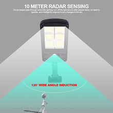 Load image into Gallery viewer, Solar Lights Outdoor Street Solar Lamp with Control Waterproof Motion Sensor 3 Light Mode Security Lighting for Garden Patio Path Yard
