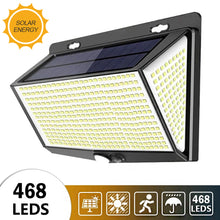 Load image into Gallery viewer, 468LED Solar Street Lights Outdoor Solar Lamp Waterproof Motion Sensor 3 Light Mode Security Lighting for Garden Patio Path Yard
