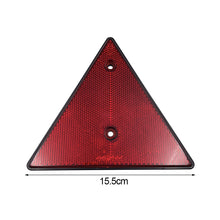 Load image into Gallery viewer, 2Pcs Truck Rear Reflectors Triangle Reflective Safety Reflectors Screw for Gate Posts Fit for Trailer Motorcycle Caravan Boat
