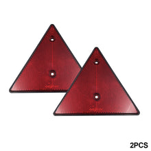 Load image into Gallery viewer, 2Pcs Truck Rear Reflectors Triangle Reflective Safety Reflectors Screw for Gate Posts Fit for Trailer Motorcycle Caravan Boat
