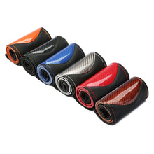 Load image into Gallery viewer, Car Wheel Cover Hand-stitched Carbon Fiber Steering Sports Wheel Cover Non-slip Leather Braid For Steering Wheel
