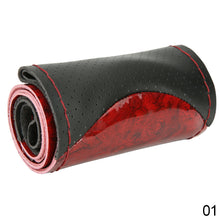 Load image into Gallery viewer, 38cm Car Steering Wheel Cover Leather Braid On Car Crystal Sports Steering Wheel Case Braiding Cover

