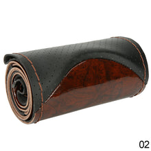 Load image into Gallery viewer, 38cm Car Steering Wheel Cover Leather Braid On Car Crystal Sports Steering Wheel Case Braiding Cover
