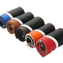 Load image into Gallery viewer, 38cm Car Steering Wheel Cover Leather Steering Wheel Case Sports Steering Wheel Car Accessories
