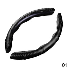 Load image into Gallery viewer, 2Pcs Universal Carbon Fiber Car Steering Wheel Cover Non-Slip Auto Interior Decoration Accessories
