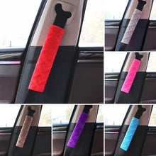 Load image into Gallery viewer, 2Pcs Car Seatbelt Covers Velvet Shoulder Soft Plush Cushion Belt Cover for Adult Kids Non Slip Truck Backpack Straps Accessories
